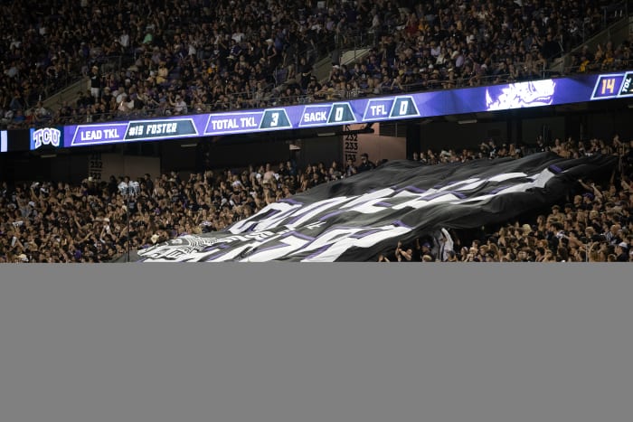 TCU Student Section at Amon G. Carter Stadium